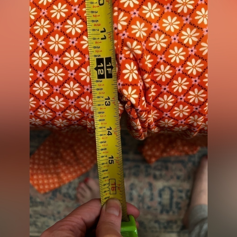 Wild Fable Orange Patterned Flare Pants - Picture 4 of 12